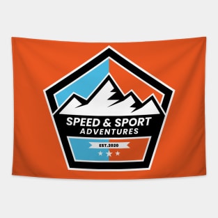 Speed & Sport Pentagon Medium logo Tapestry