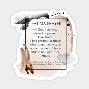 Fatima Prayer Magnet