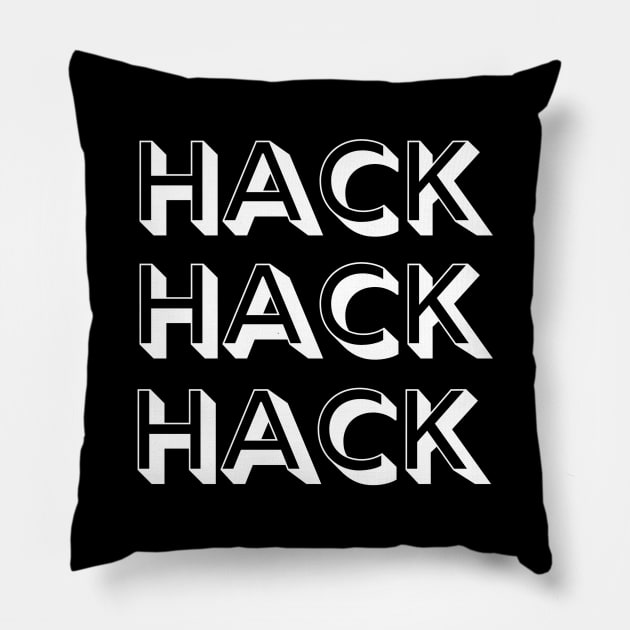 HACK HACK HACK Pillow by leo-jess