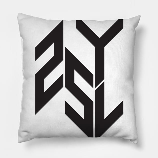 25YL Black Logo Pillow by media25yl