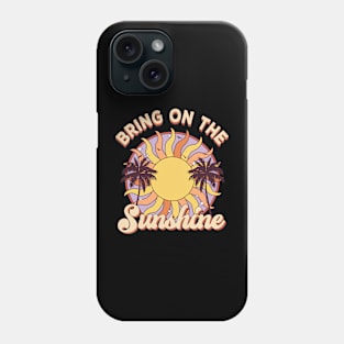 Vintage Retro Sunset Summer Rainbow Bring On The Sunshine Phone Case