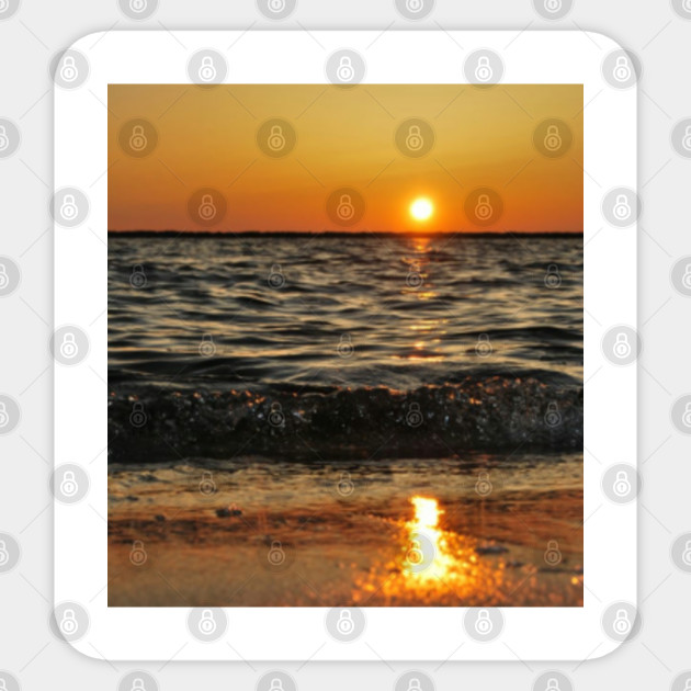 Beautiful Ocean Sunset Nature Lovers Sticker Teepublic