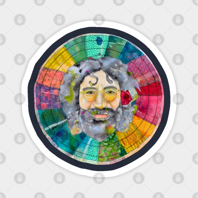 Jerry Rainbow Magnet by karenpaytonart