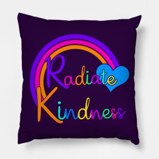 Radiate Kindness Rainbow Pillow