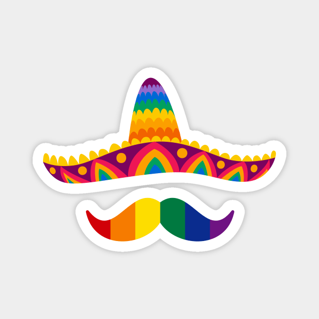 Cinco de Mayo Fiesta Gay Pride 2024 Men Women Funny Magnet by AimArtStudio