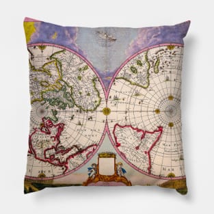 Gerald Valck - A New Earth 1617 -  Ancient Worlds Pillow