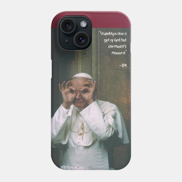 John Paul the Great Goof Phone Case by Technicolor Tees