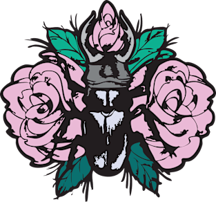 Tatoo Design Beetle Roses Magnet