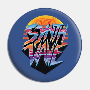 "Synthwave 2.0" 1980's outrun style T-shirt Pin