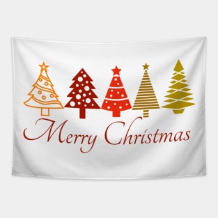 Merry Christmas trees design Tapestry