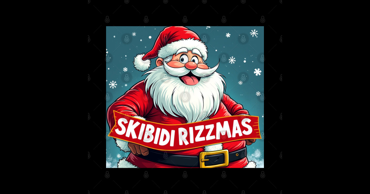 Skibidi Rizzmas - Skibidi Rizzmas - Sticker | TeePublic