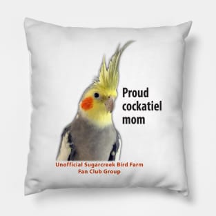 Cockatiel 3 - black type Pillow