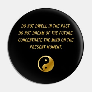 Do Not Dwell In The Past, Do Not Dream of The Future, Concentrate The Mind On The Present Moment. Pin