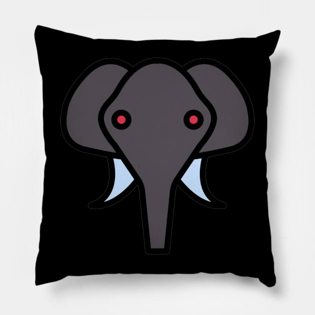 Cartoon Elephant Pillow by stephens69