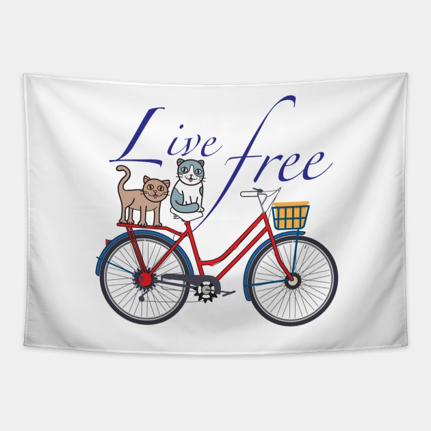 LIVE FREE Tapestry by Plushism