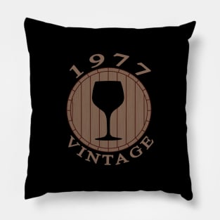 Vintage Wine Lover Birthday 1977 Pillow