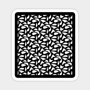 Black and white abstract pattern Magnet