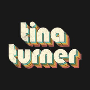 Retro Vintage Rainbow Tina Letters Distressed Style T-Shirt