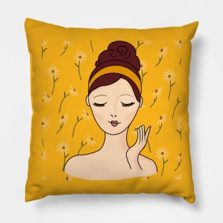 Elegant woman. Pillow