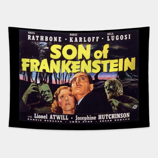 son of frankenstein Tapestry by UNDER THE QUARTER