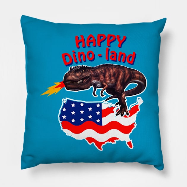 diono land - usa Pillow by artebus