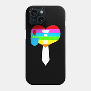 Tuxedo Costume With Tie And Large Heart Lgbt Phone Case