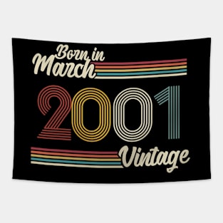 Vintage Born in March 2001 Tapestry