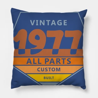 43rd Birthday T-Shirt - Vintage 1977 Pillow