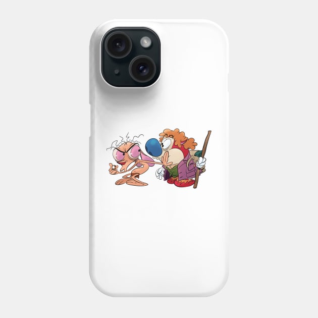 Ren And Stimpy And The Precious Phone Case by FanartFromDenisGoulet