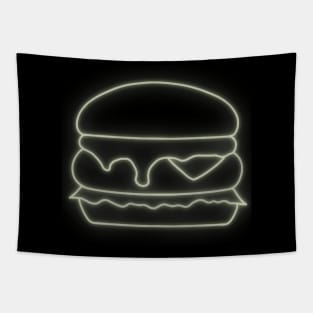 Neon Burger Tapestry