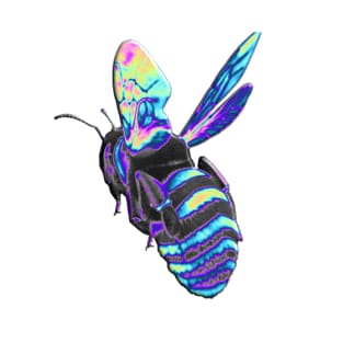 Holographic Blue Bee T-Shirt