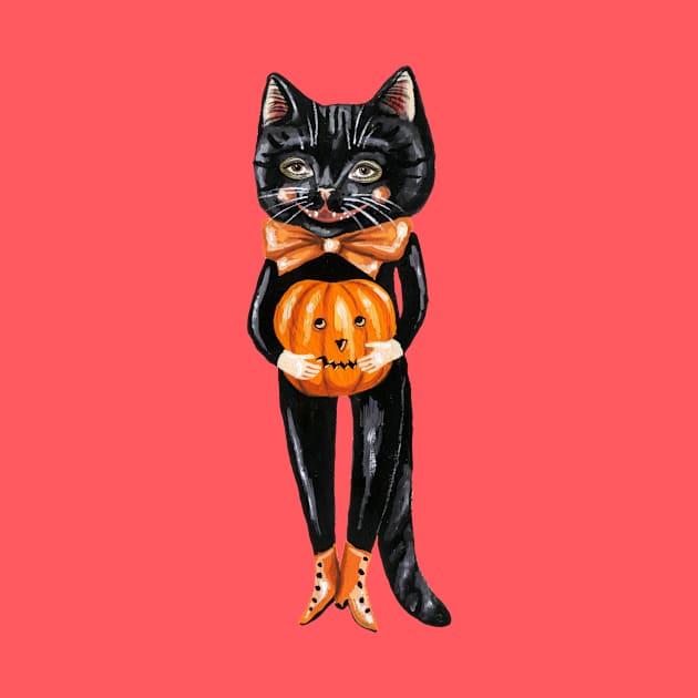 Black cat with pumpkin by KayleighRadcliffe