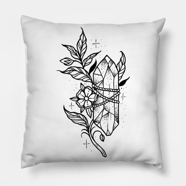 Healing Crystal Pillow by btcillustration