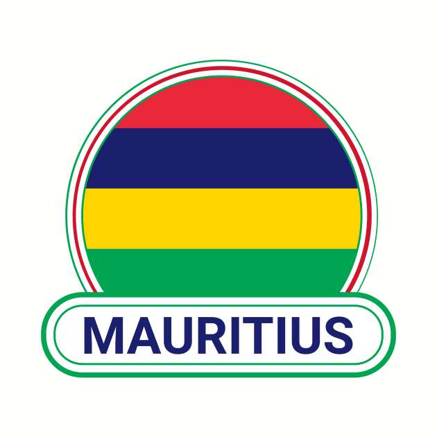 Mauritius Country Badge - Mauritius Flag by Yesteeyear