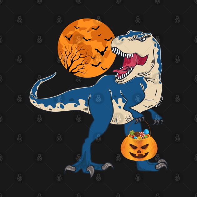 Halloween For Boys Girls Kids Dinosaur T rex Mummy Pumpkin by IstoriaDesign