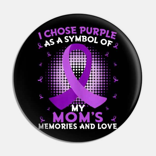 Family Support Mom with Dementia Alzheimer's Awareness Pin by New Hights