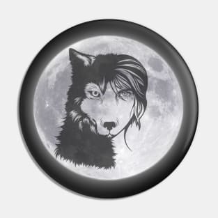 Wolf Trapped in Human Lover of Wolves Gifts Pin