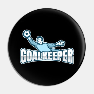 Football goalkeeper - blue Pin