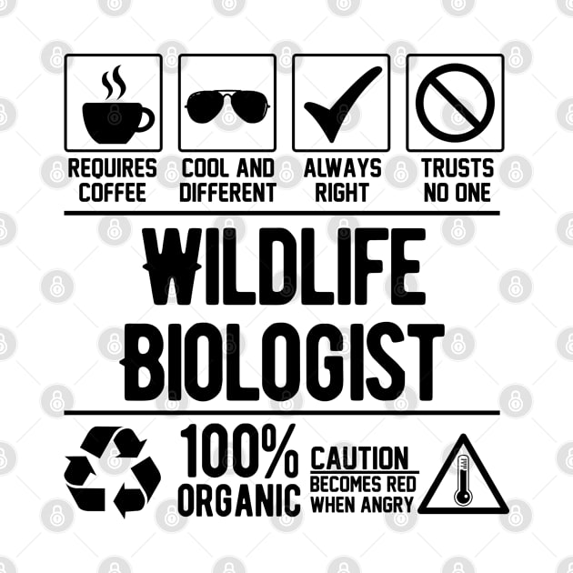 Wildlife Biologist Job (black) by Graficof