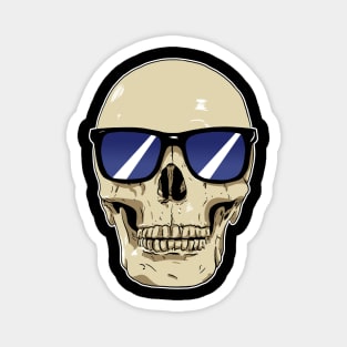 Skull Wearing Sunglasses Blue Lenses Magnet