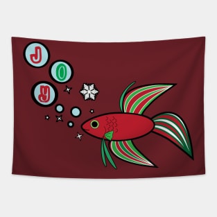 Christmas Betta Fish: JOY Tapestry