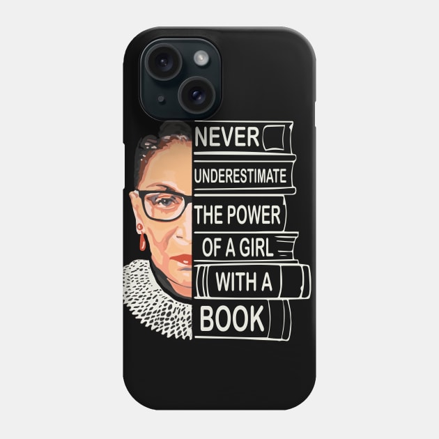 Supreme Court Justice Ruth Bader Ginsburg Phone Case by Alema Art