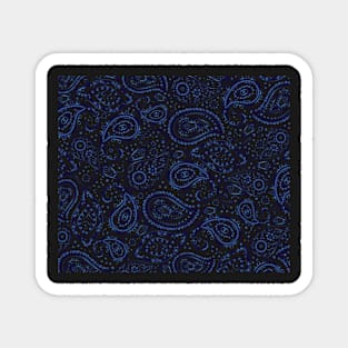 Pretty Bohemian Art Paisley Gradient Blue Design Magnet