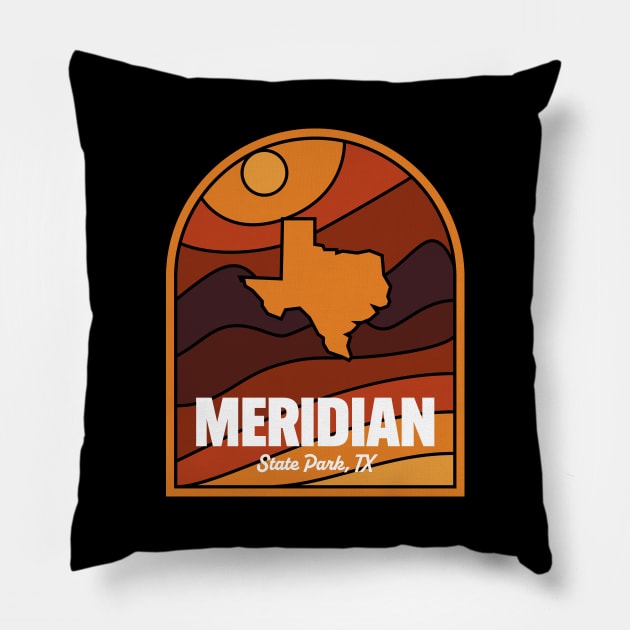 Meridian State Park Texas Pillow by HalpinDesign