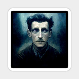 George Orwell Dark Painting Magnet