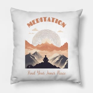 Find Your Inner Peace, Meditation, Mystical,Good Vibes, Pillow