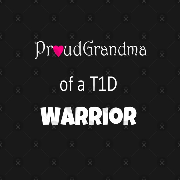 Proud Grandma - White Text - Pink Heart by CatGirl101