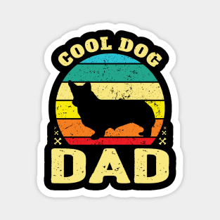 Retro Cool Corgi Dog Dad Magnet
