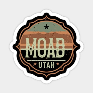 Moab Utah Vintage Retro Badge Magnet