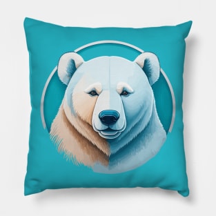 Polar Bear Portrait Pillow